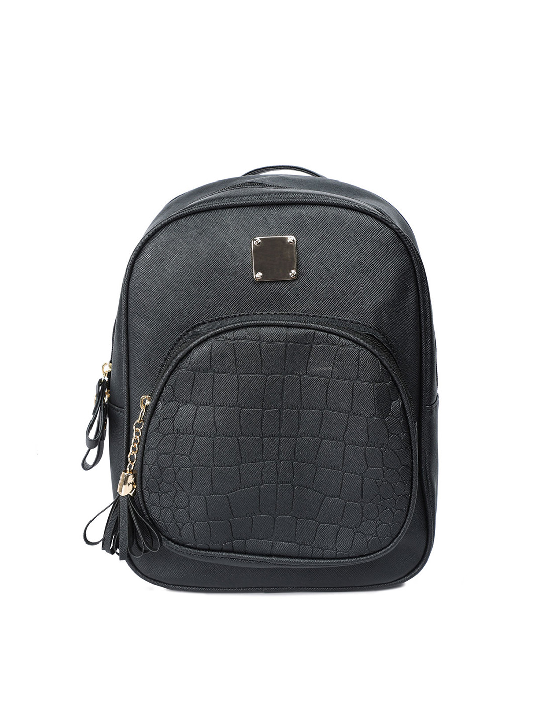 

London Rag Women Patterned Mini Backpack, Black