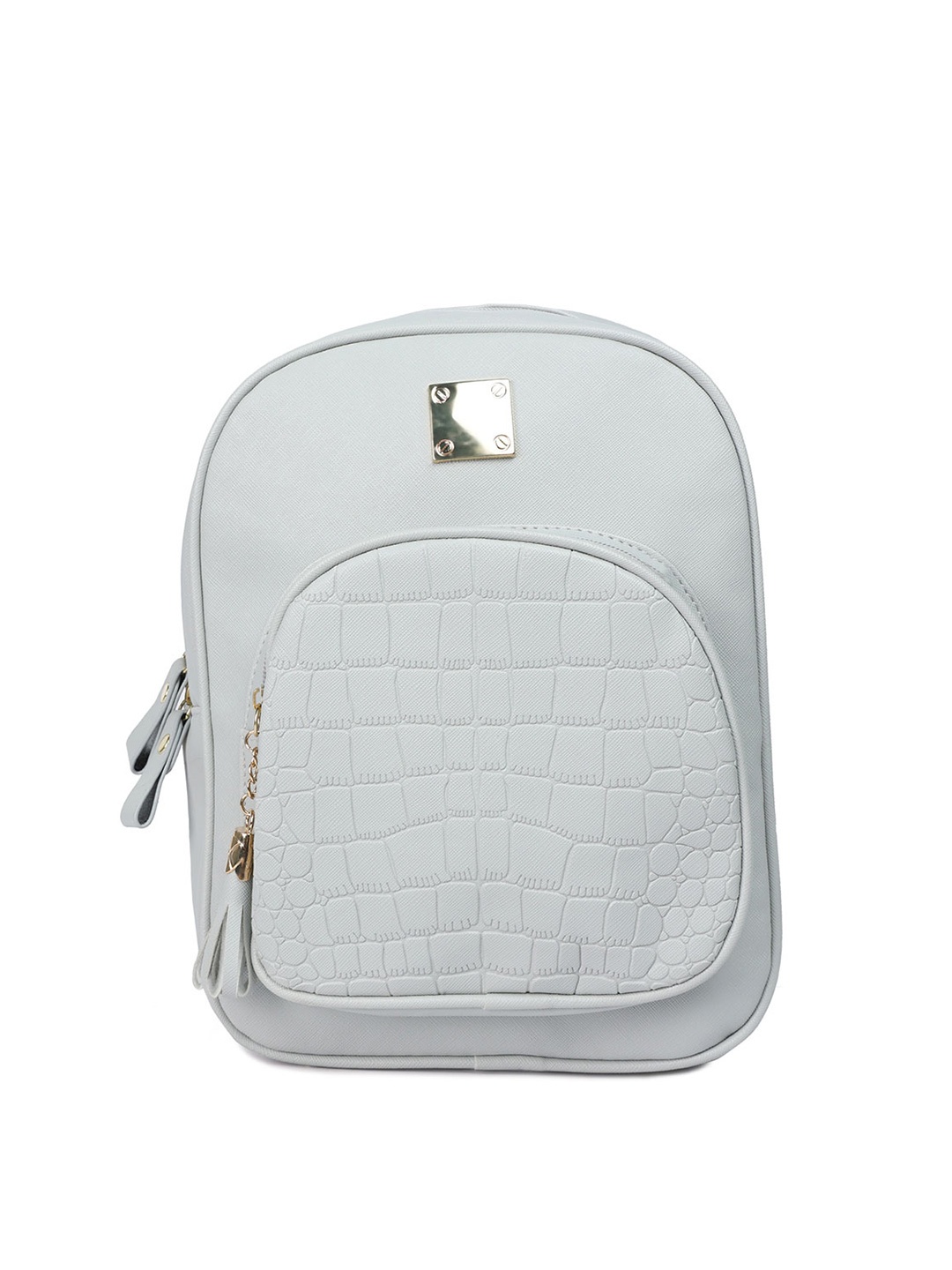 

London Rag Women Textured Mini Backpack, Grey