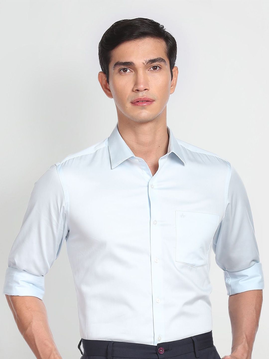 

Arrow Long Sleeve Opaque Formal Pure Cotton Shirt, Blue