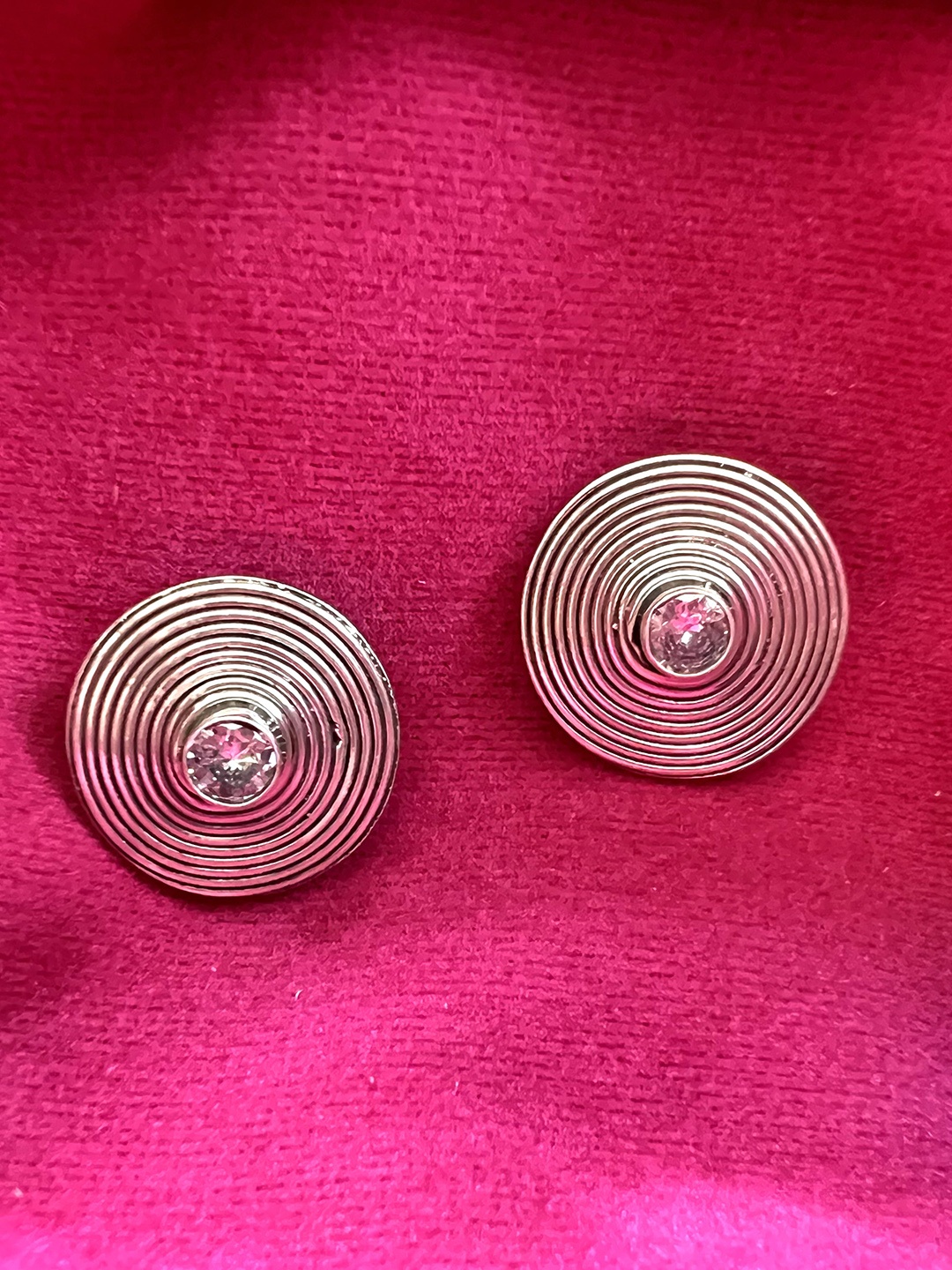 

Arte Jewels Silver-Plated Circular Stud Earrings