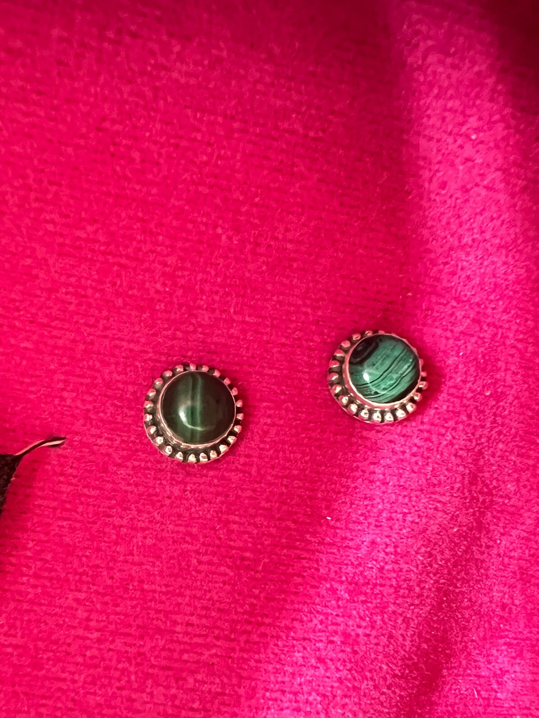 

Arte Jewels Silver-Plated Stone Studded Circular Studs Earrings