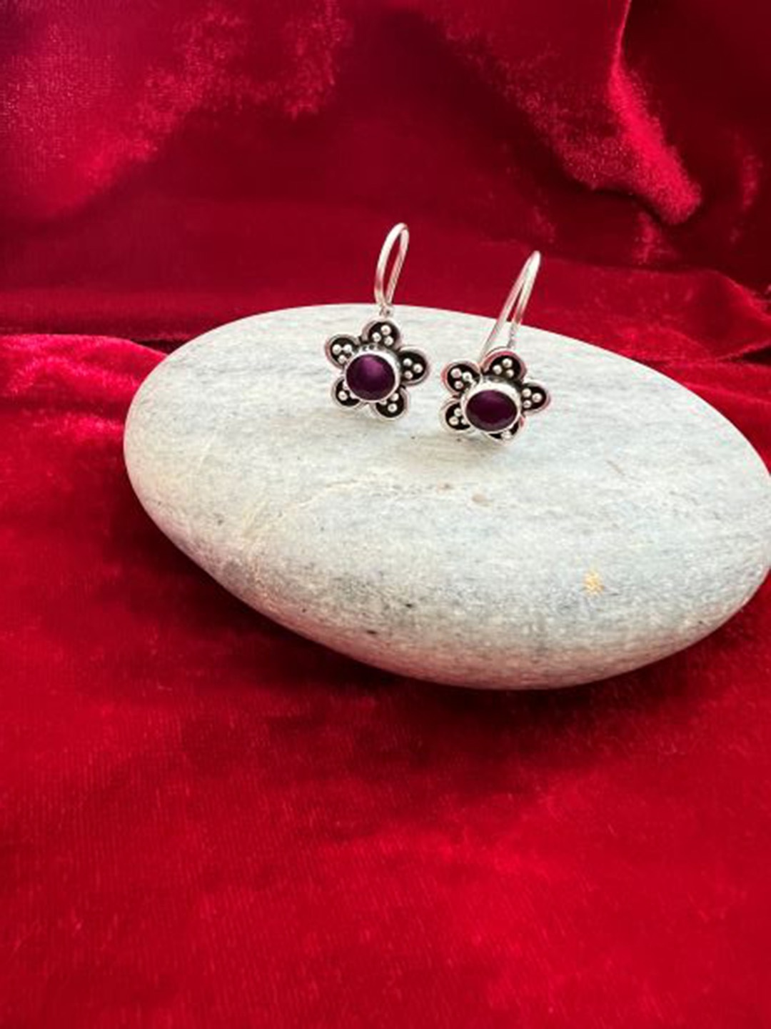 

Arte Jewels Silver-Plated Floral Drop Earrings