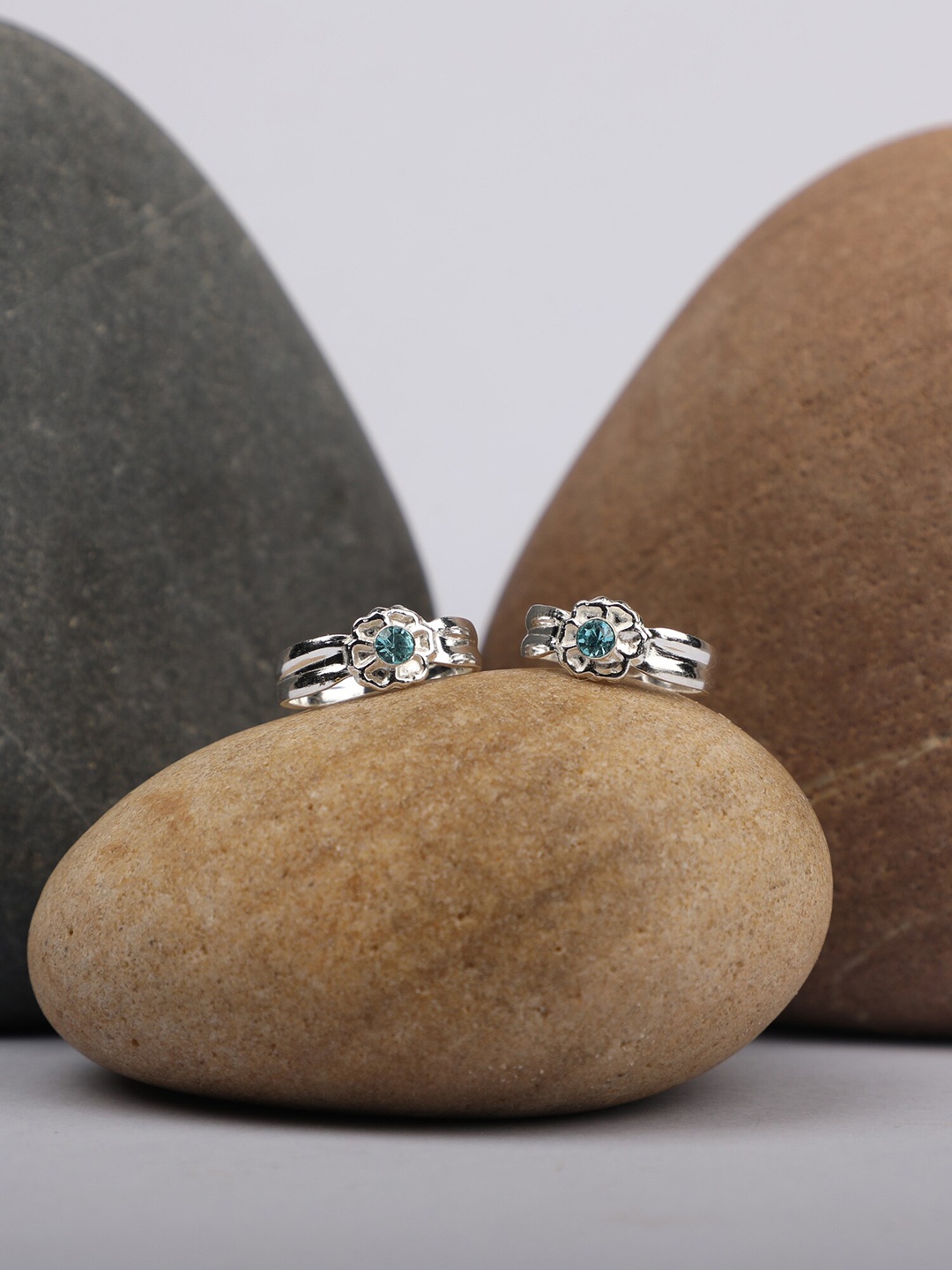 

Arte Jewels Set Of 2 Toe Rings, Silver