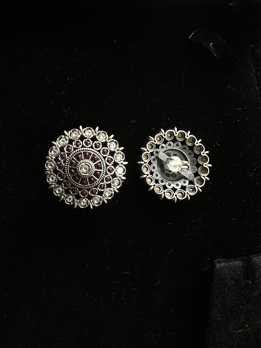 

Arte Jewels Circular Silver Studs Earrings