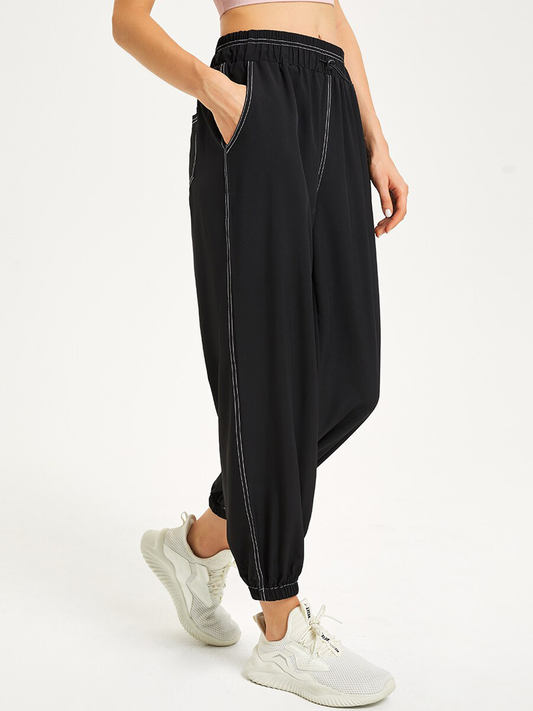 

JC Collection Women Regular Fit Dry Fit Joggers, Black