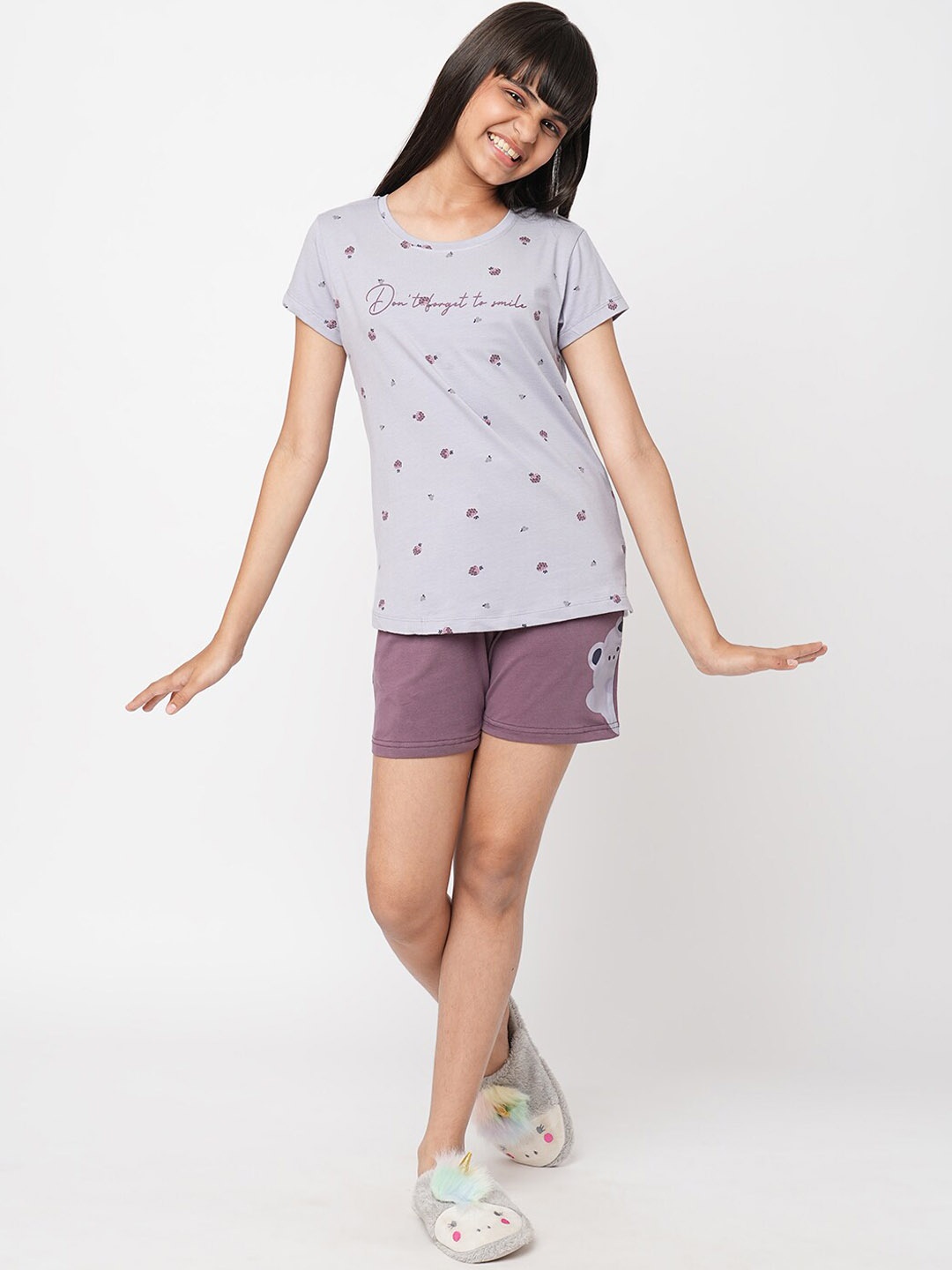 

Sweet Dreams Conversational Printed Night Suit, Blue