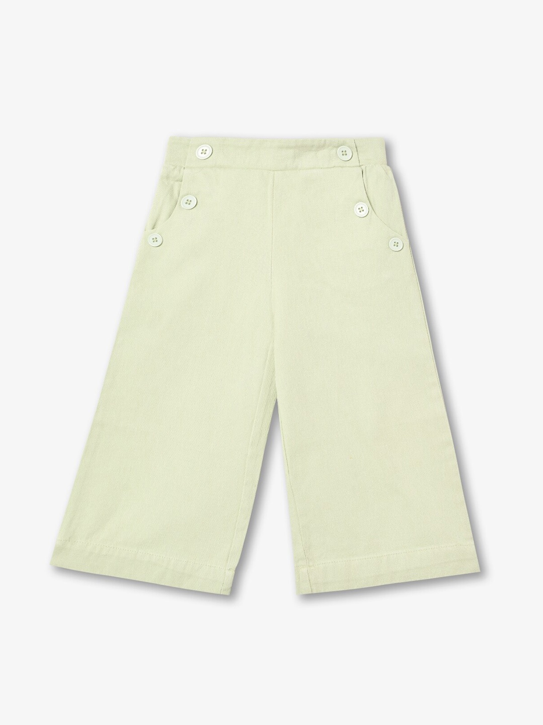 

R&B Girls Culottes Linen Trousers, Green