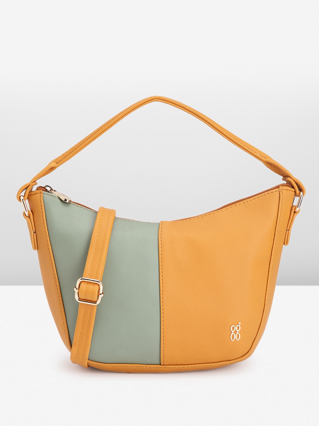 

Baggit Women Colourblocked Hobo Bag, Yellow