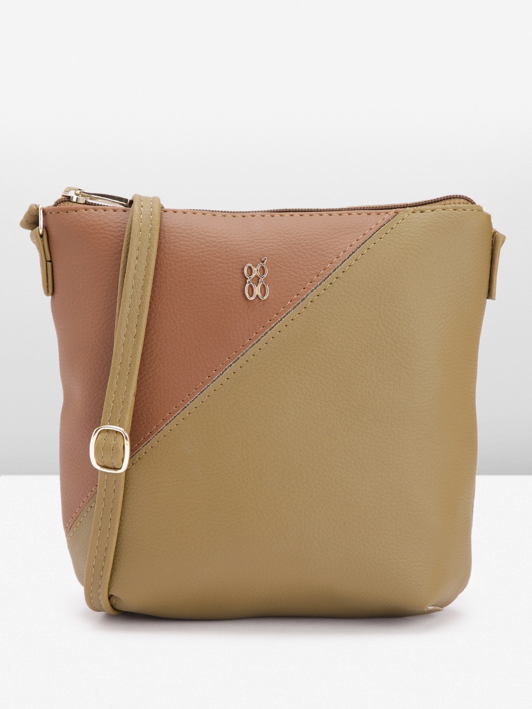 

Baggit Colourblocked Sling Bag, Olive