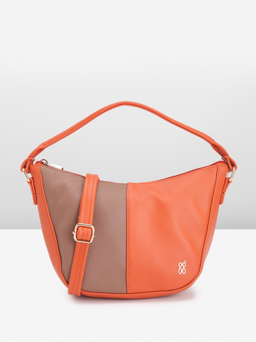 

Baggit Women Colourblocked Hobo Bag, Coral