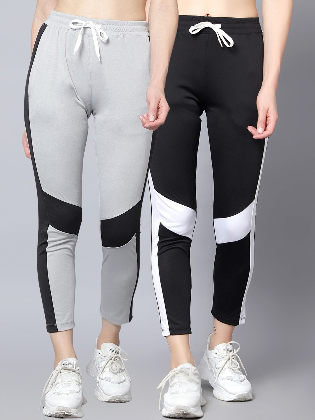 

Kushi Flyer Women Pack Of 2 Regular Fit Track Pants, Black