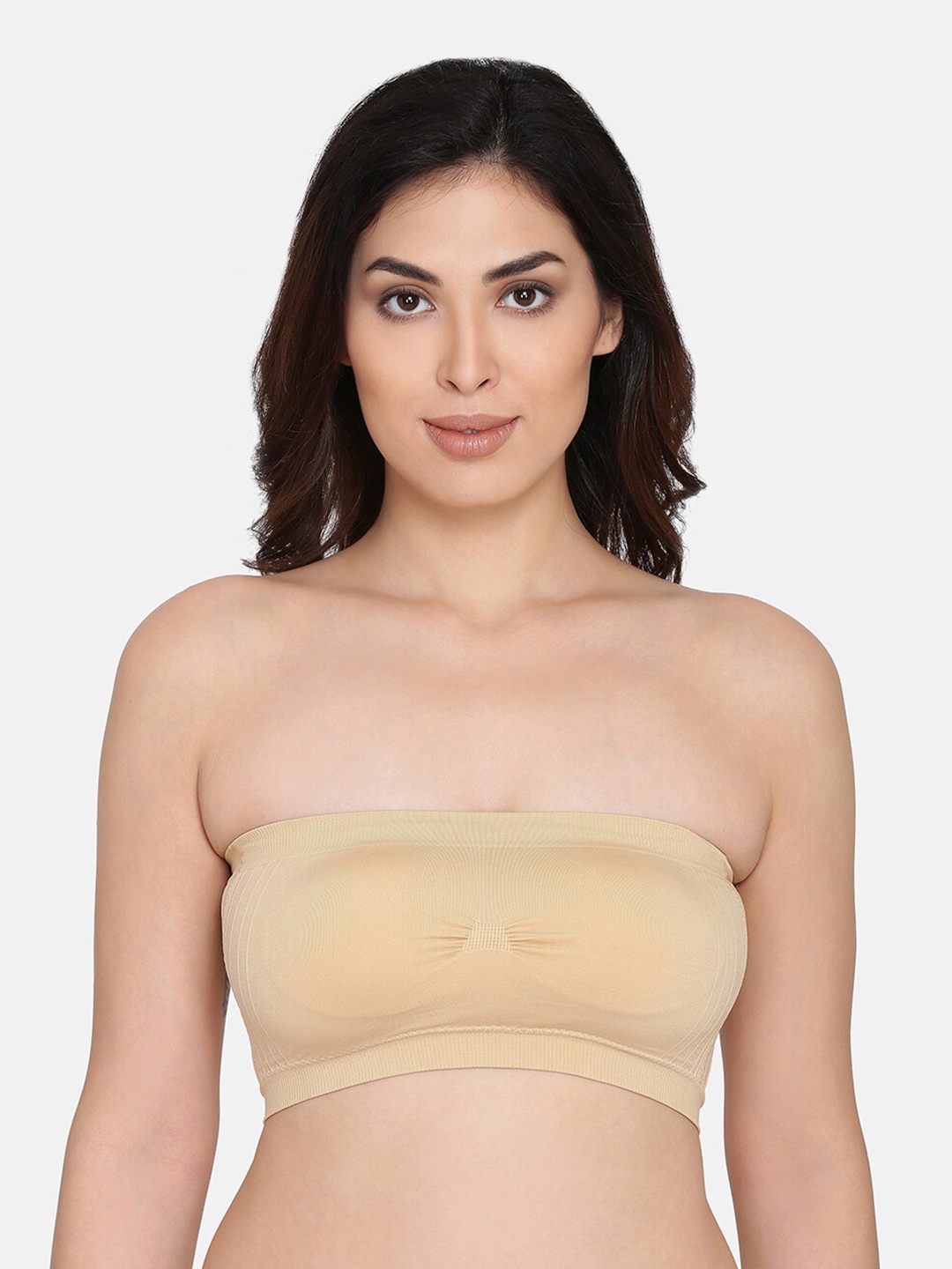 

Da Intimo Full Coverage Lightly Padded Bandeau Bra, Beige