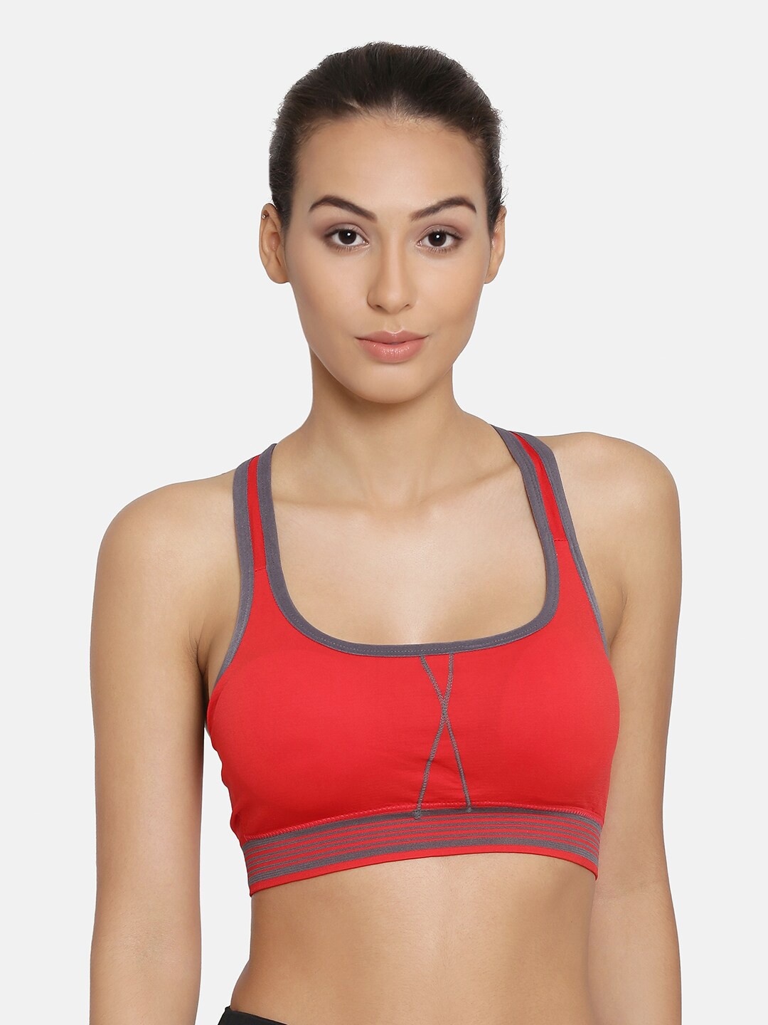 

Da Intimo Full Coverage Lightly Padded All Day Comfort Sports Bra, Red