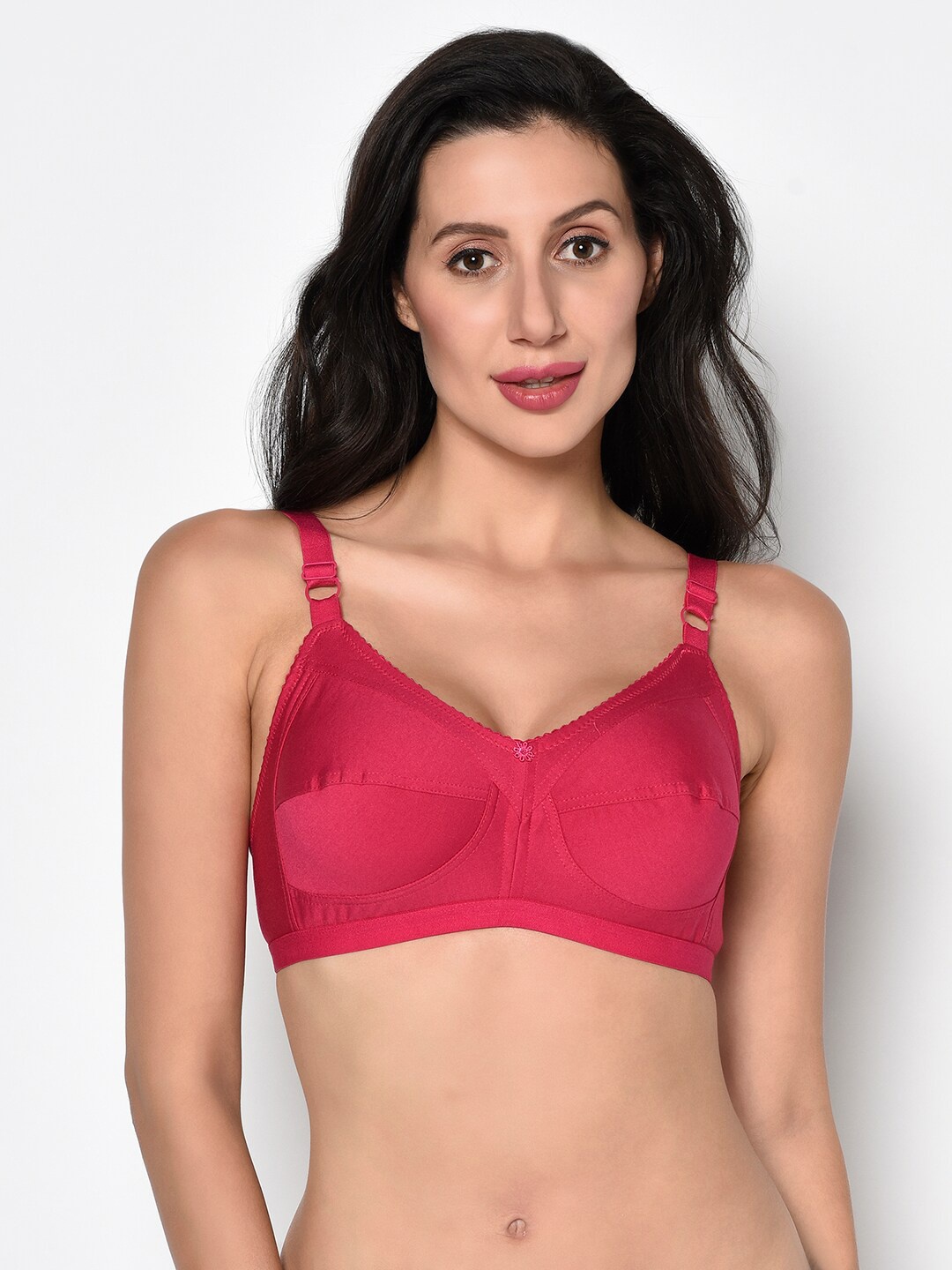 

Da Intimo Non-Padded Non-Wired All Day Comfort Cotton Bra, Pink