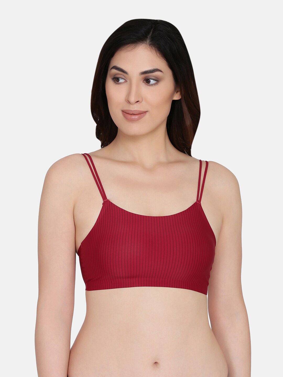 

Da Intimo Full Coverage Lightly Padded All Day Comfort Seamless T-Shirt Bra, Maroon