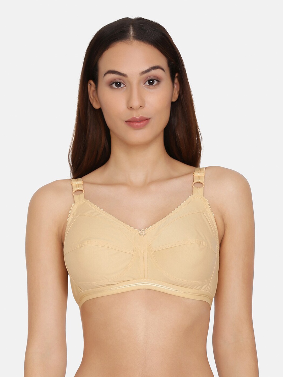 

Da Intimo Full Coverage Non Padded Non Underwired Cotton Everyday Bra, Beige