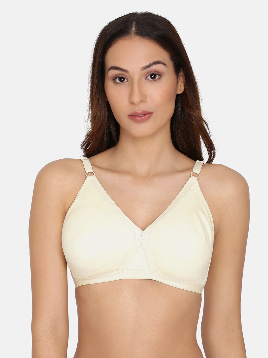 

Da Intimo Full Coverage Non Padded Cotton Minimizer Bra, Beige