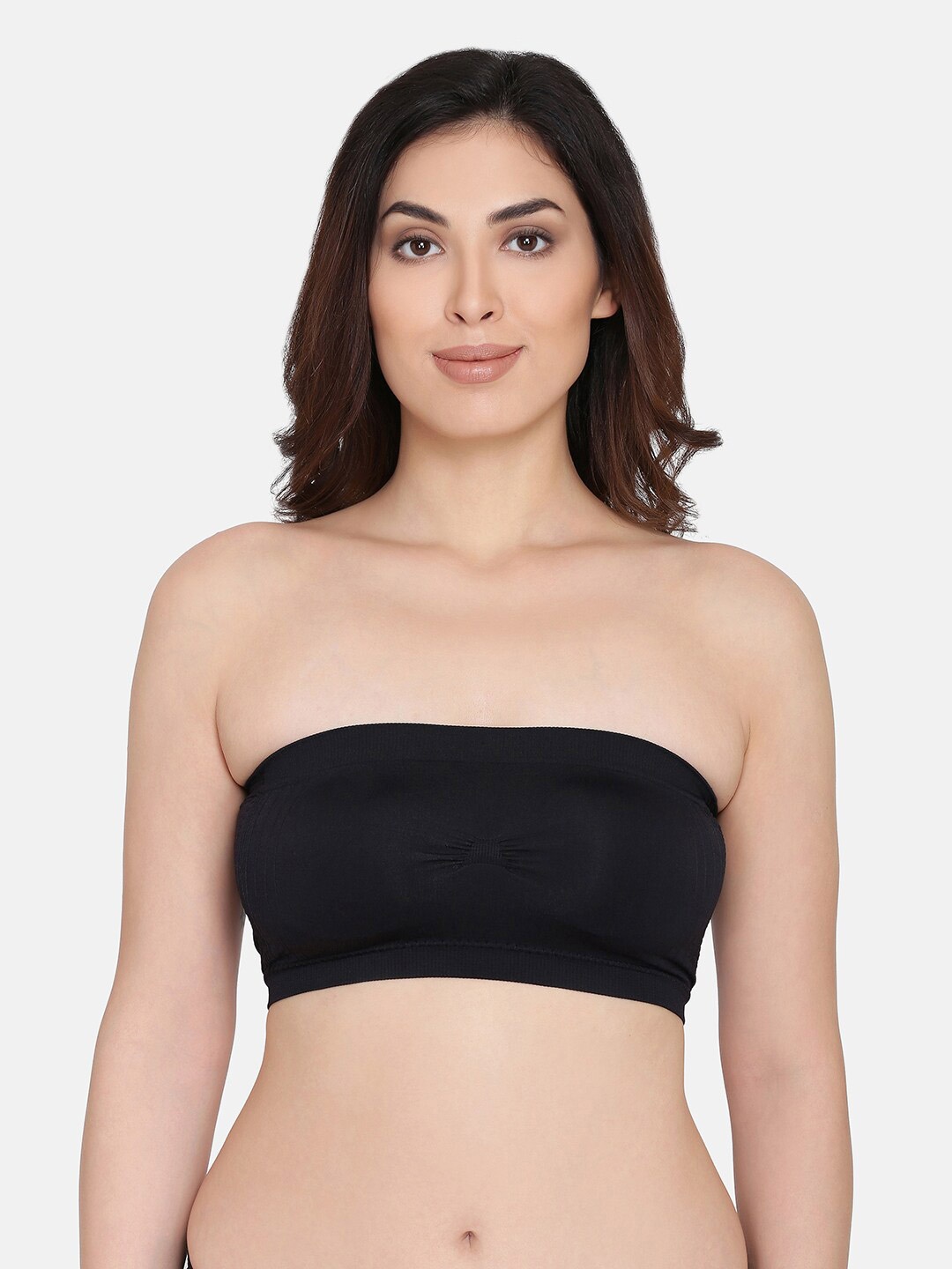 

Da Intimo Full Coverage Lightly Padded All Day Comfort Bandeau Bra, Black