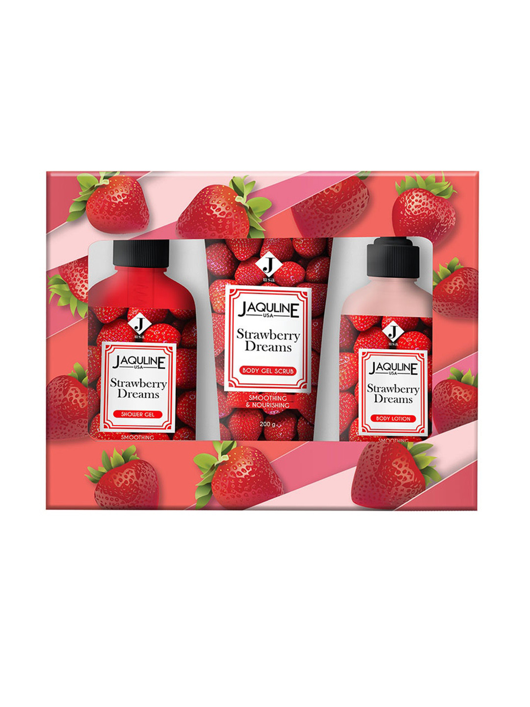 

Jaquline USA Strawberry Dreams Bath & Body Gift Set, Red