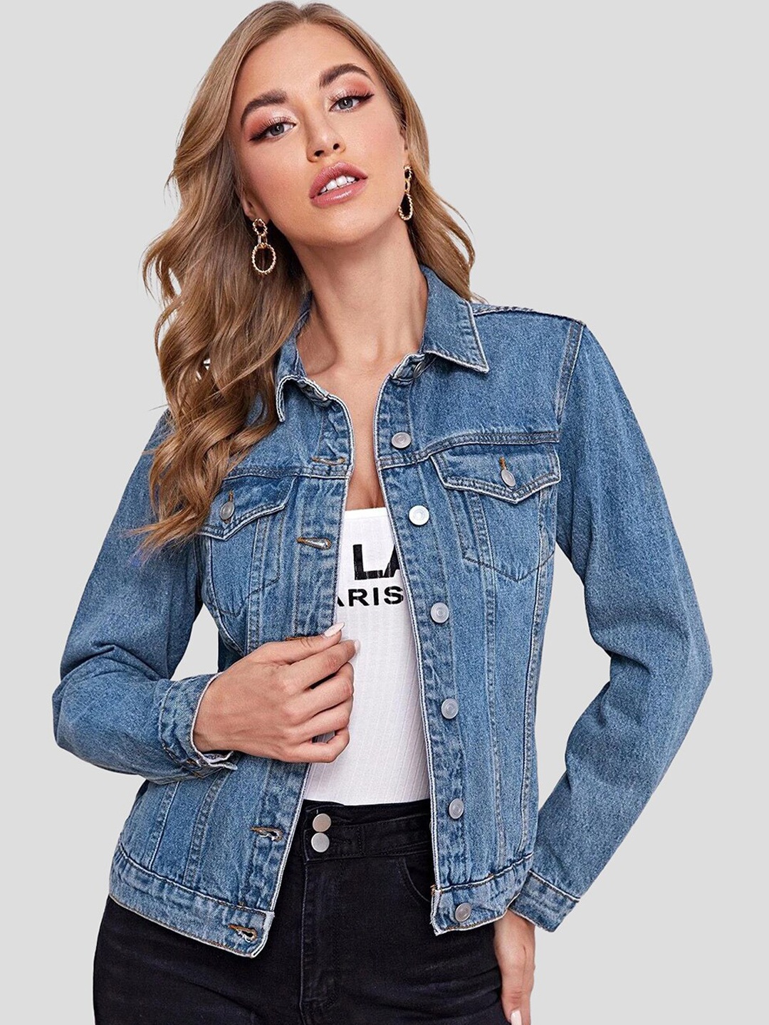 

Kotty Washed Denim Jacket, Blue