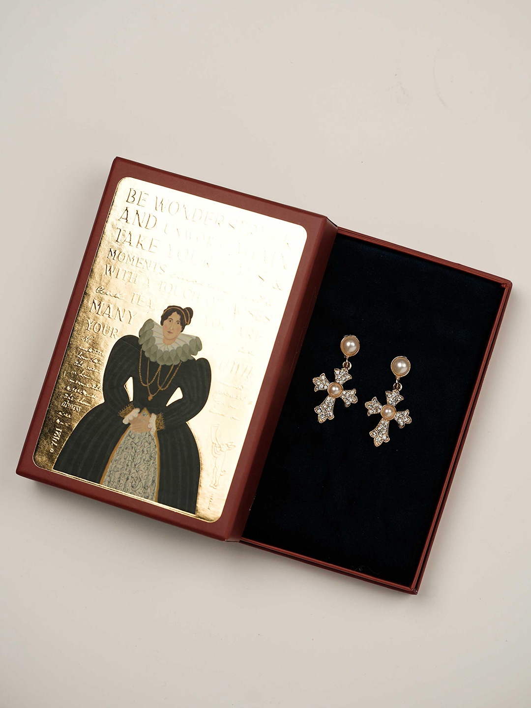 

Theater Gold-Plated Rhinestone Contemporary Drop Earrings
