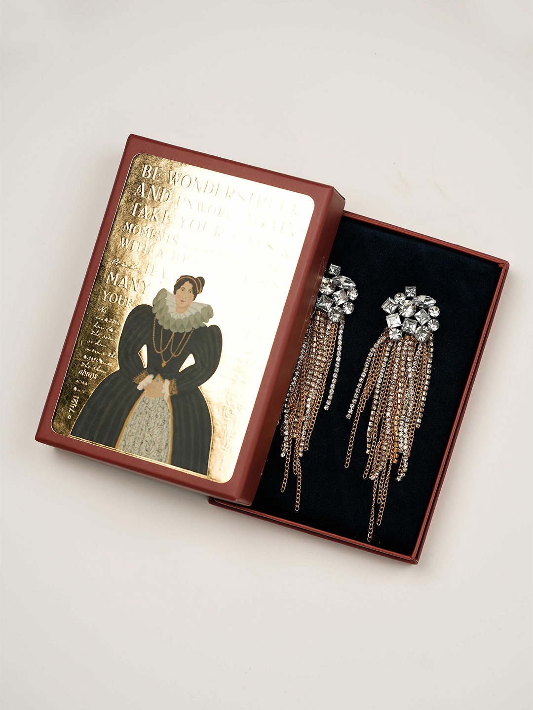 

Theater Gold-Plated Rhinestone Contemporary Drop Earrings