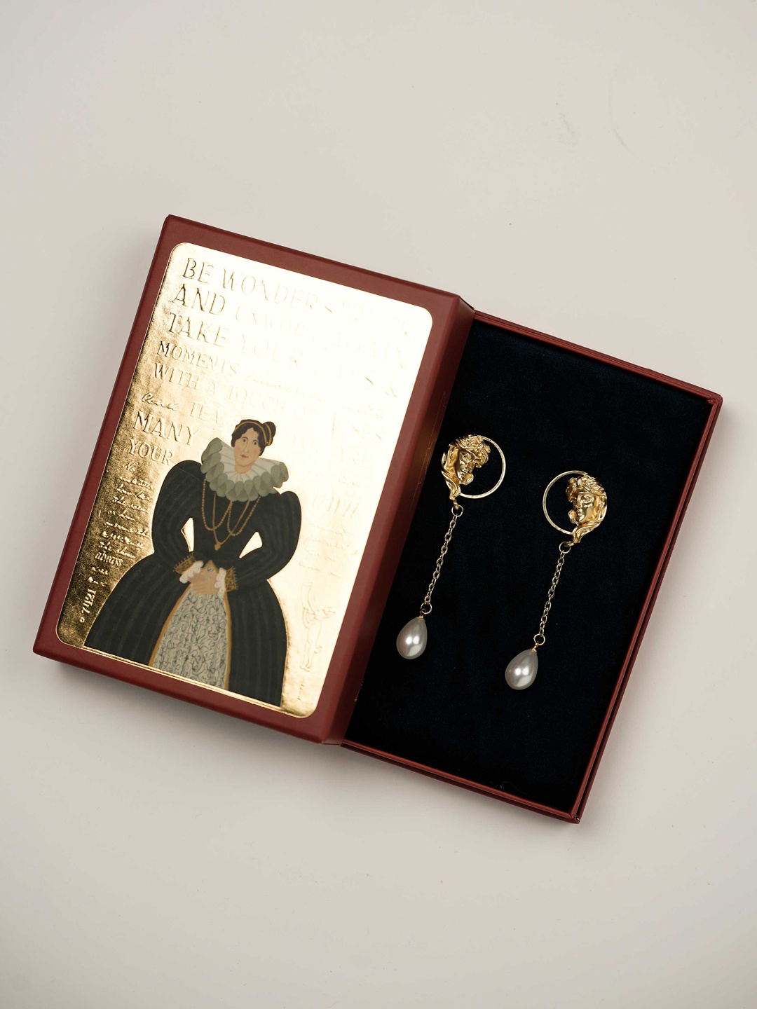 

Theater Gold-Plated Beaded Contemporary Drop Earrings