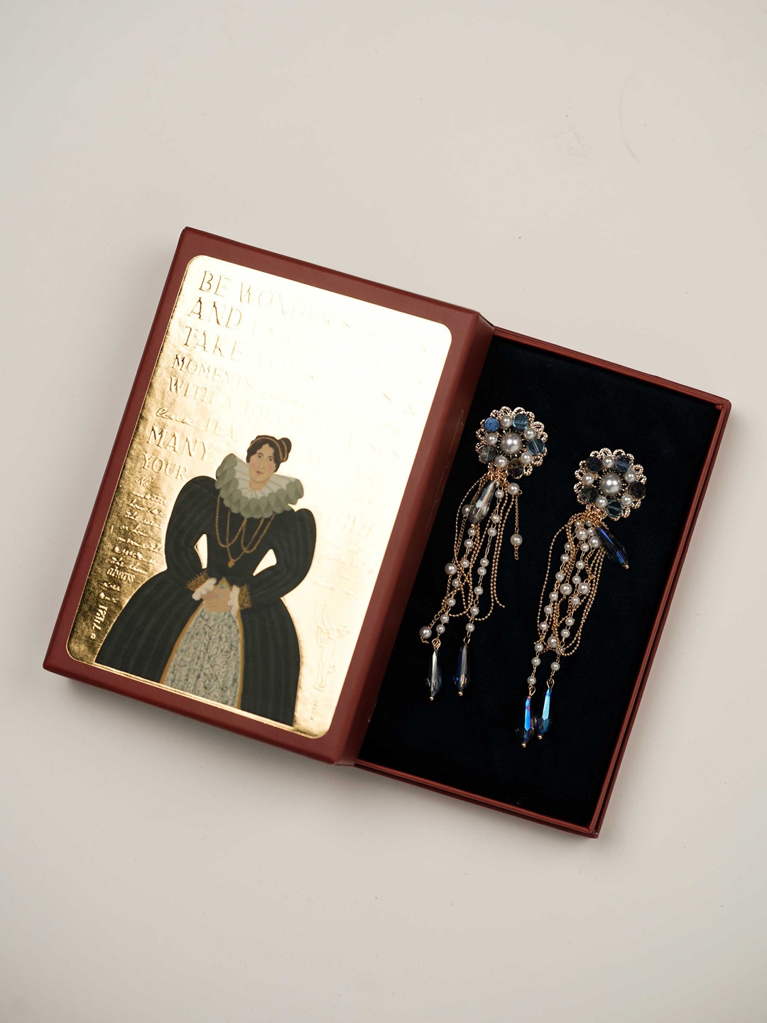 

Theater Gold-Plated Rhinestone Contemporary Drop Earrings