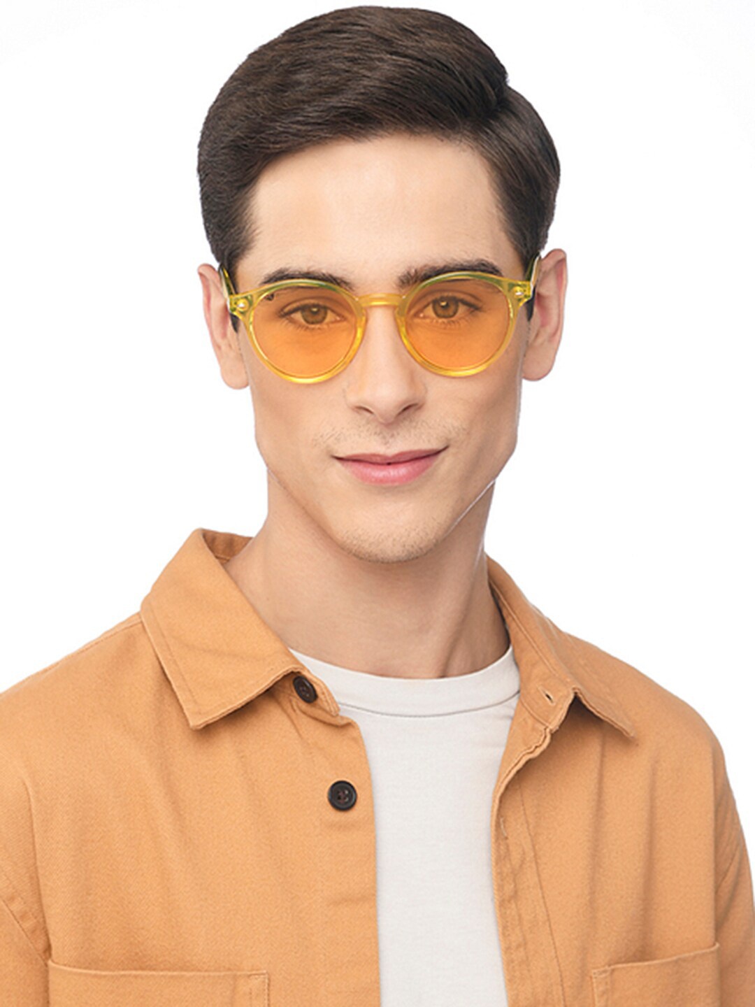 

Vincent Chase by Lenskart Men Round Sunglasses with UV Protected Lens 200410, Yellow