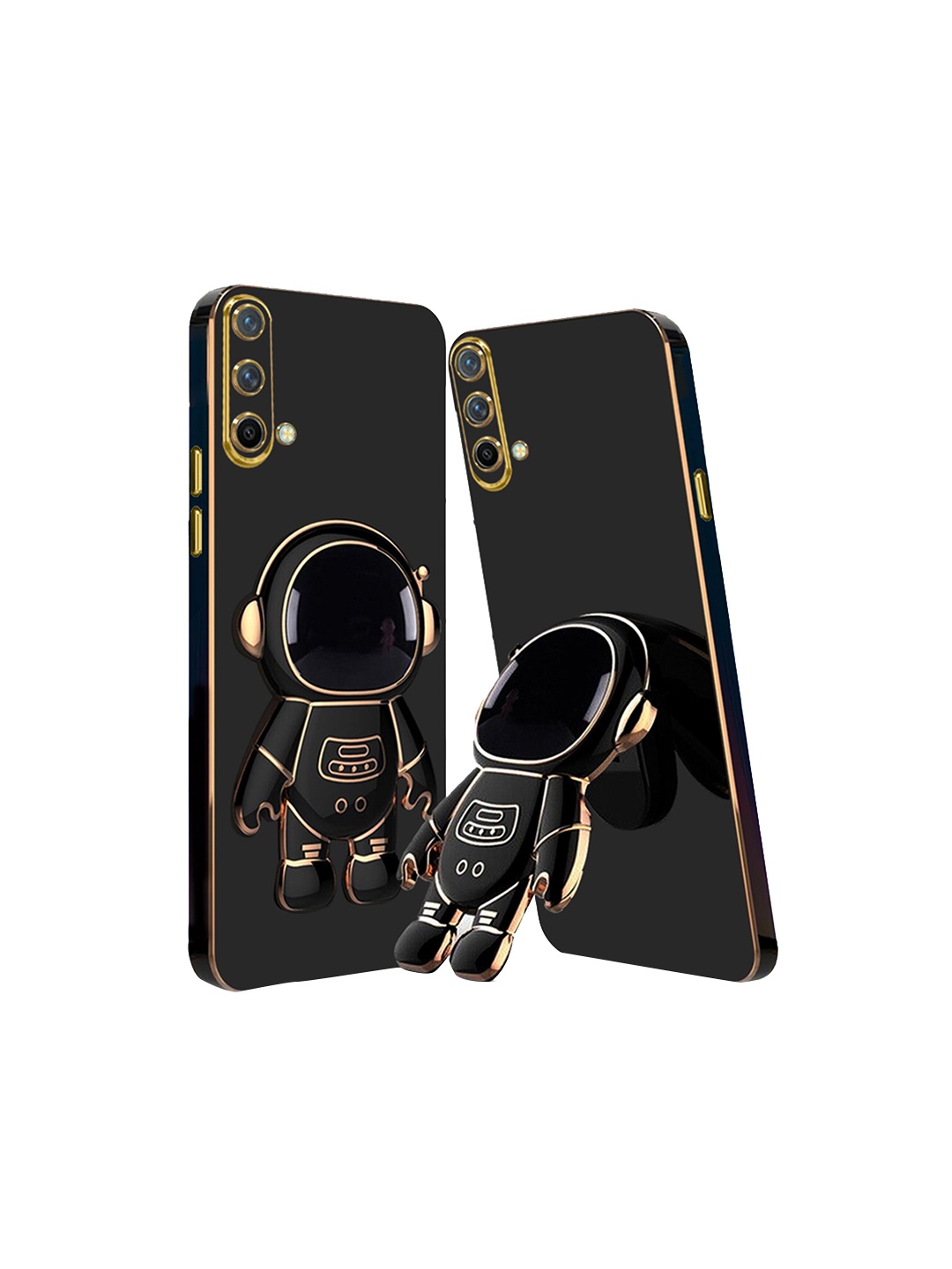 

KARWAN OnePlus Nord CE Back Cover with Astronaut Holster Stand, Black
