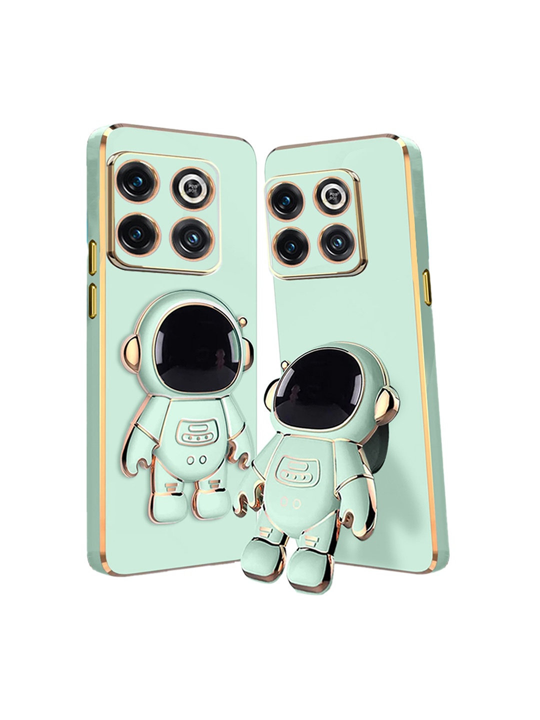 

Karwan OnePlus 10T Mobile Phone Cover With Astronaut Holster Stand, Green