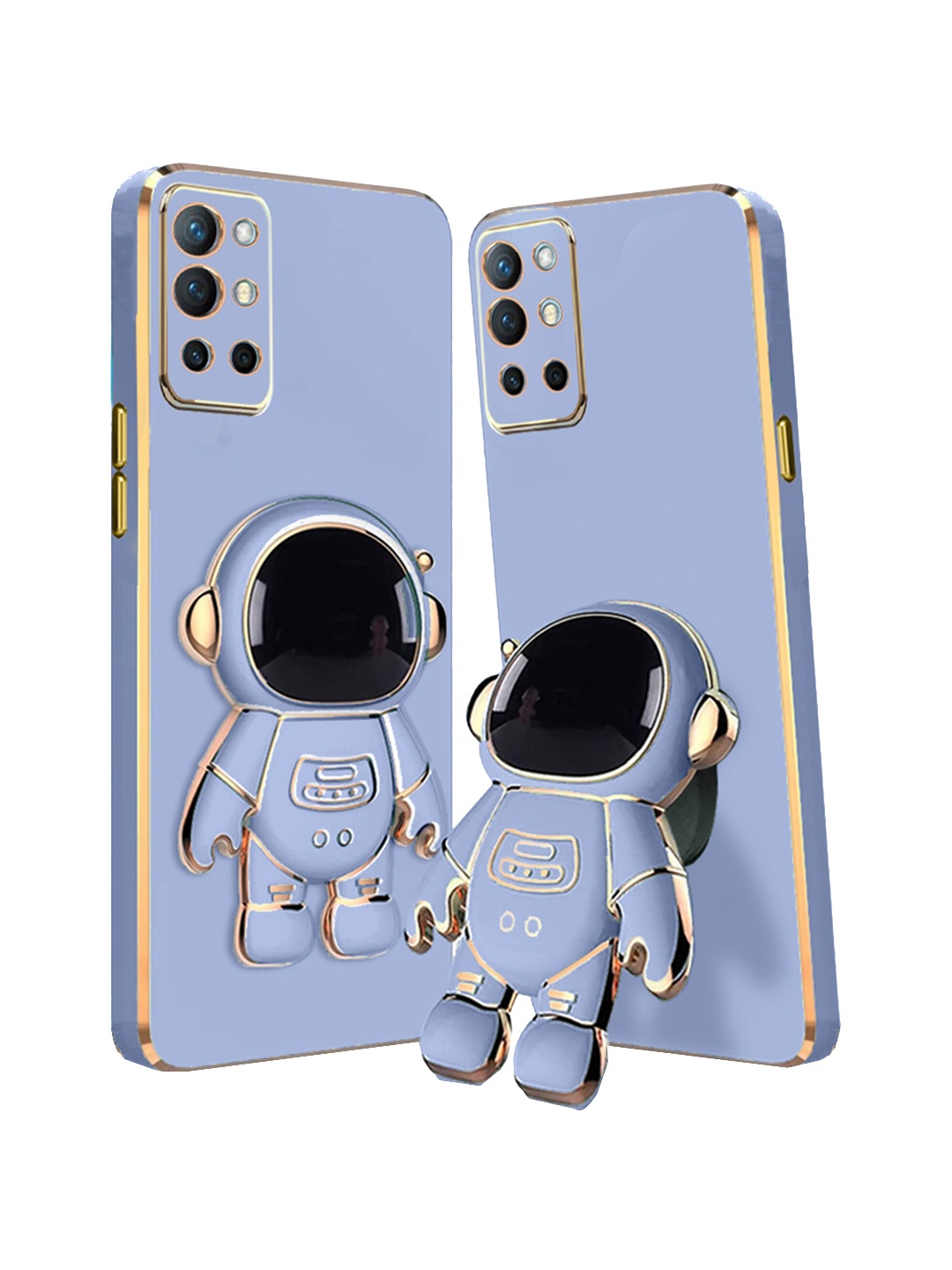 

Karwan OnePlus 9R Mobile Phone Cover With Astronaut Holster Stand, Blue
