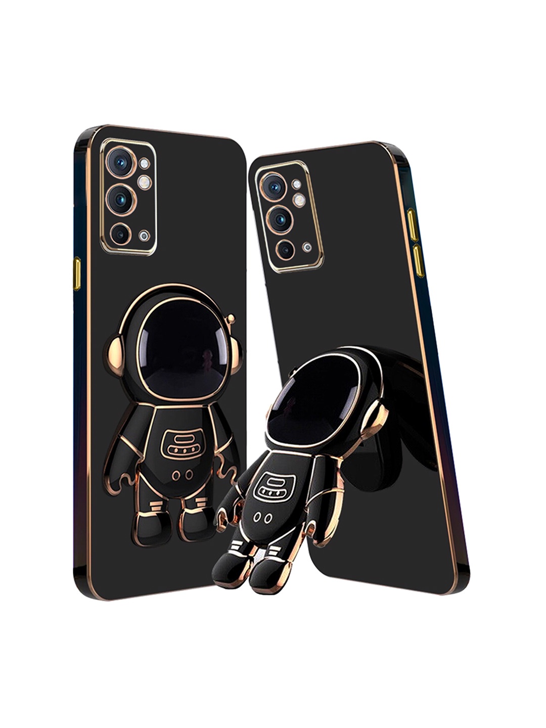

Karwan OnePlus 9RT Back Cover With Astronaut Holster Stand, Black