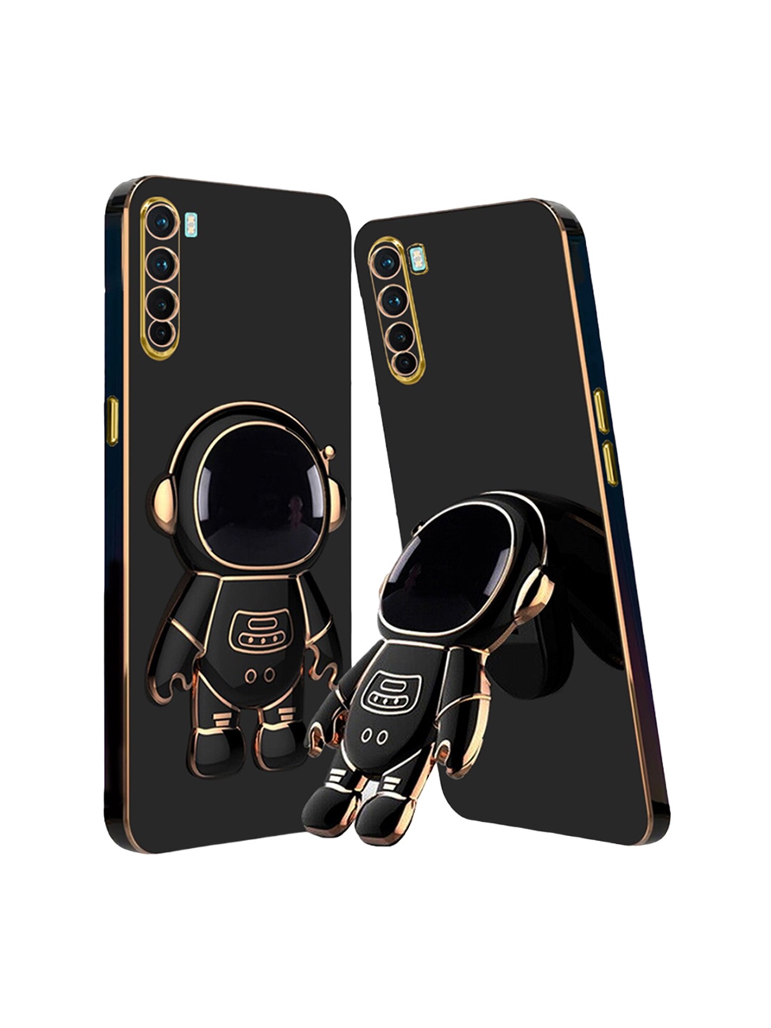 

Karwan OnePlus Nord Mobile Phone Cover With Astronaut Holster Stand, Black