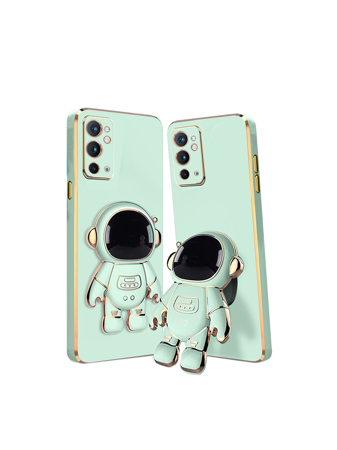 

Karwan OnePlus 9RT Back Cover With Astronaut Holster Stand, Green