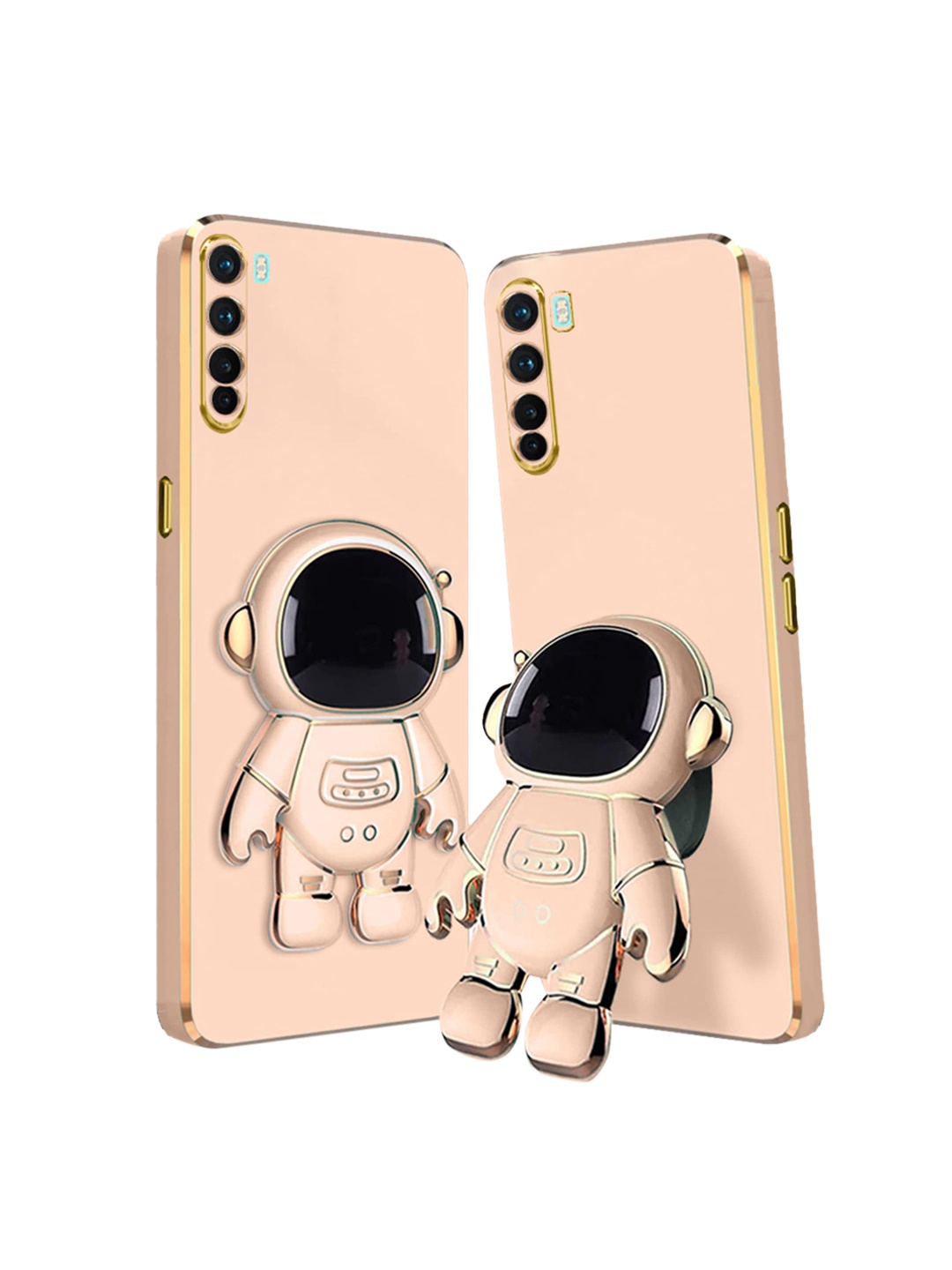 

Karwan OnePlus Nord Mobile Phone Cover With Astronaut Holster Stand, Pink