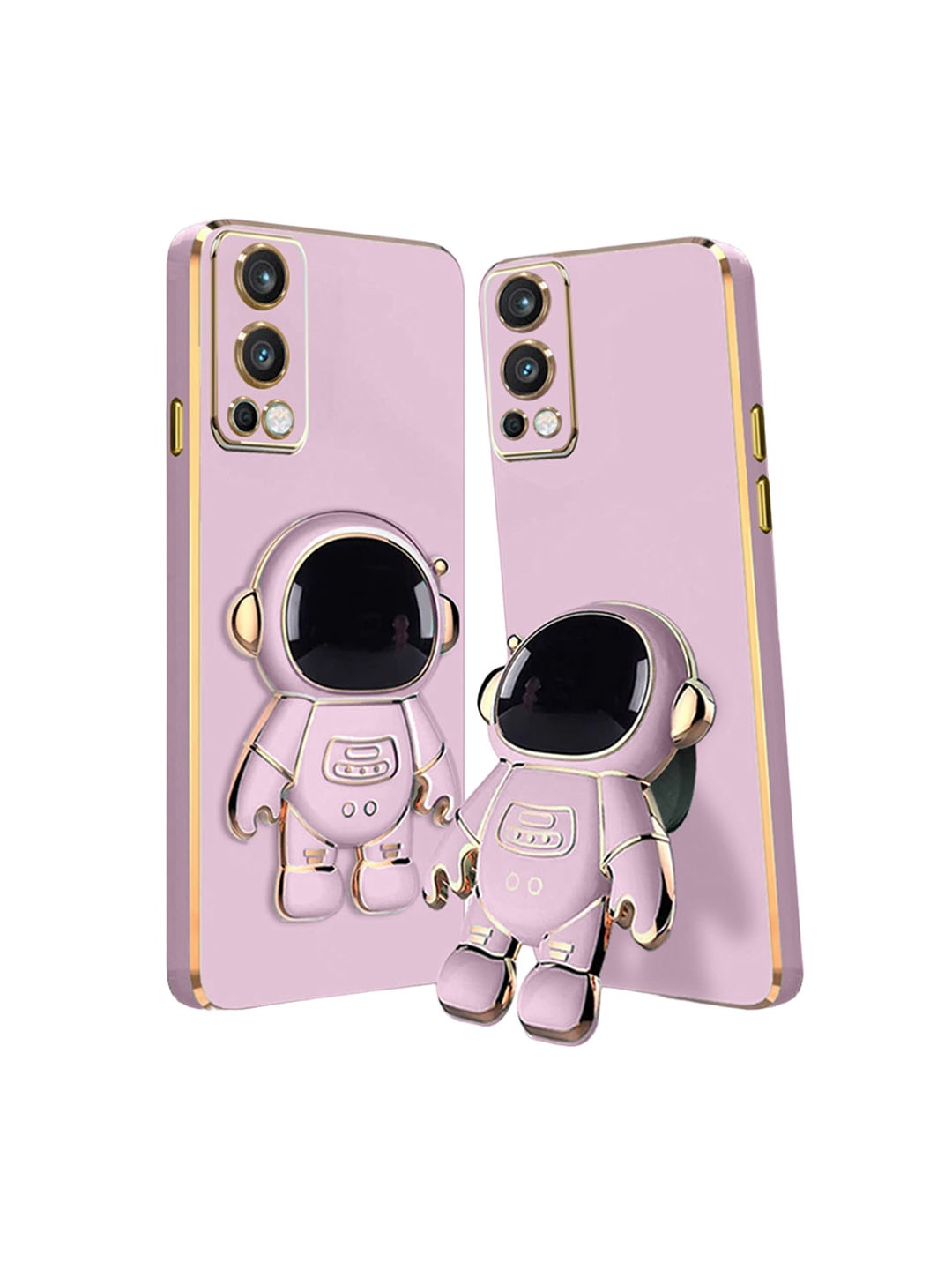 

Karwan OnePlus Nord 2 Back Cover With Astronaut Holster Stand, Purple