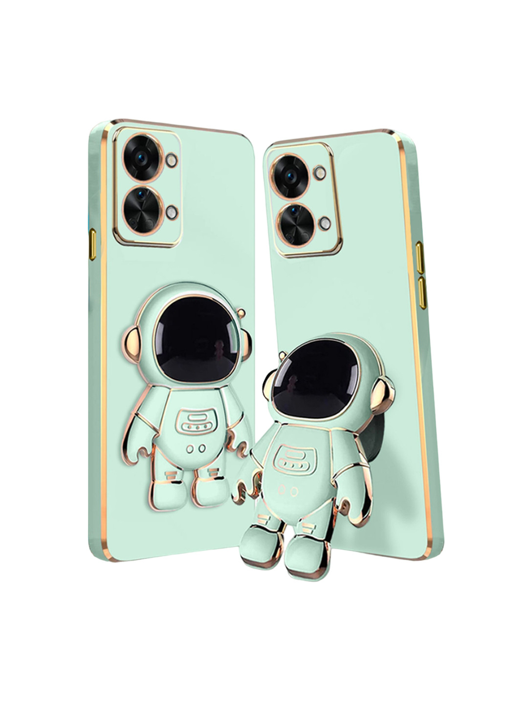 

Karwan OnePlus Nord 2T Mobile Phone Cover With Astronaut Holster Stand, Green