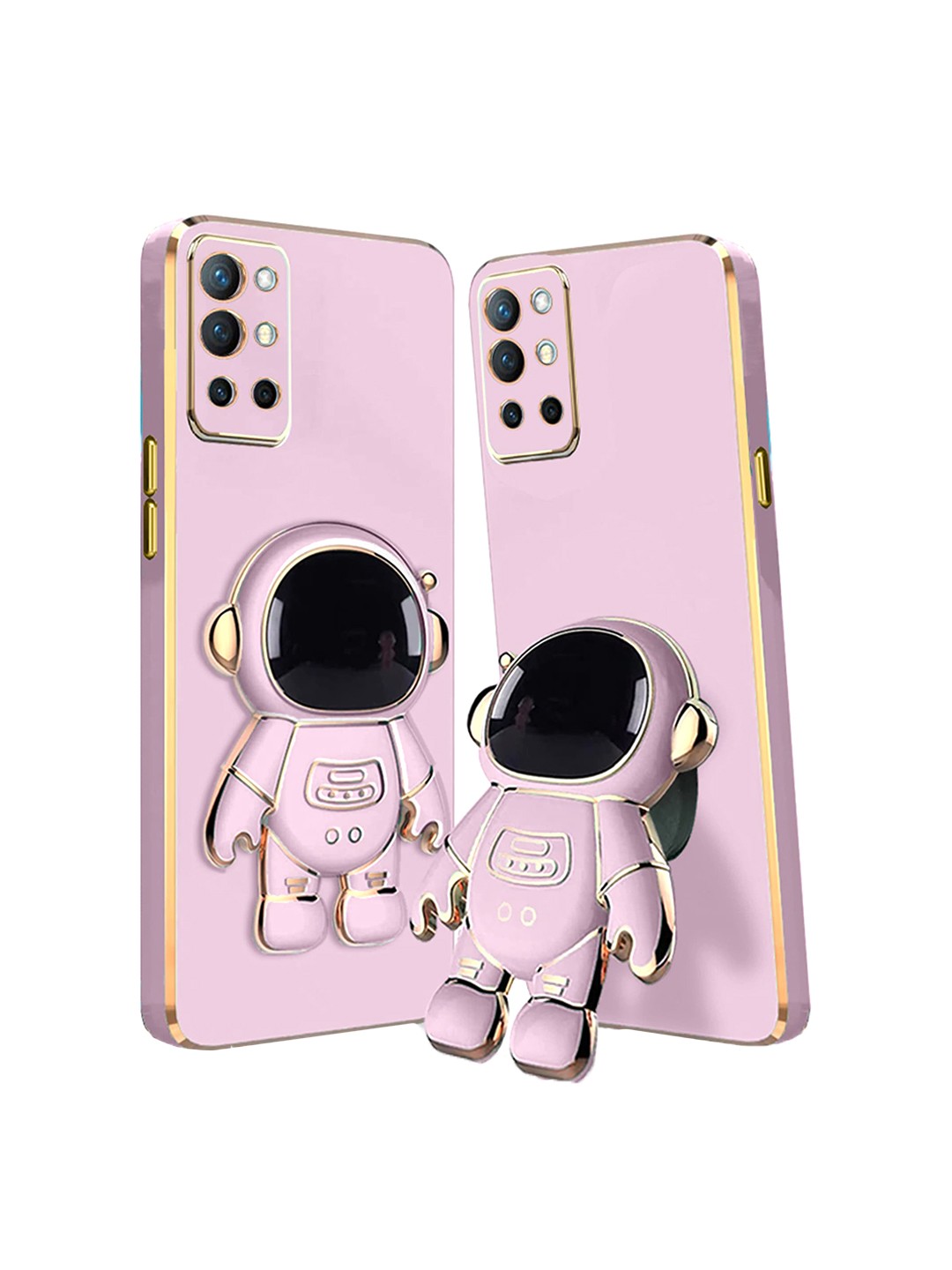 

Karwan OnePlus 9R Mobile Phone Cover With Astronaut Holster Stand, Purple