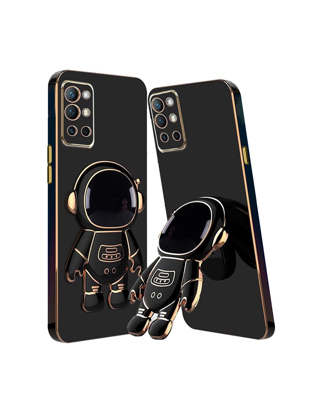 

Karwan OnePlus 9R Back Cover With Astronaut Holster Stand, Black