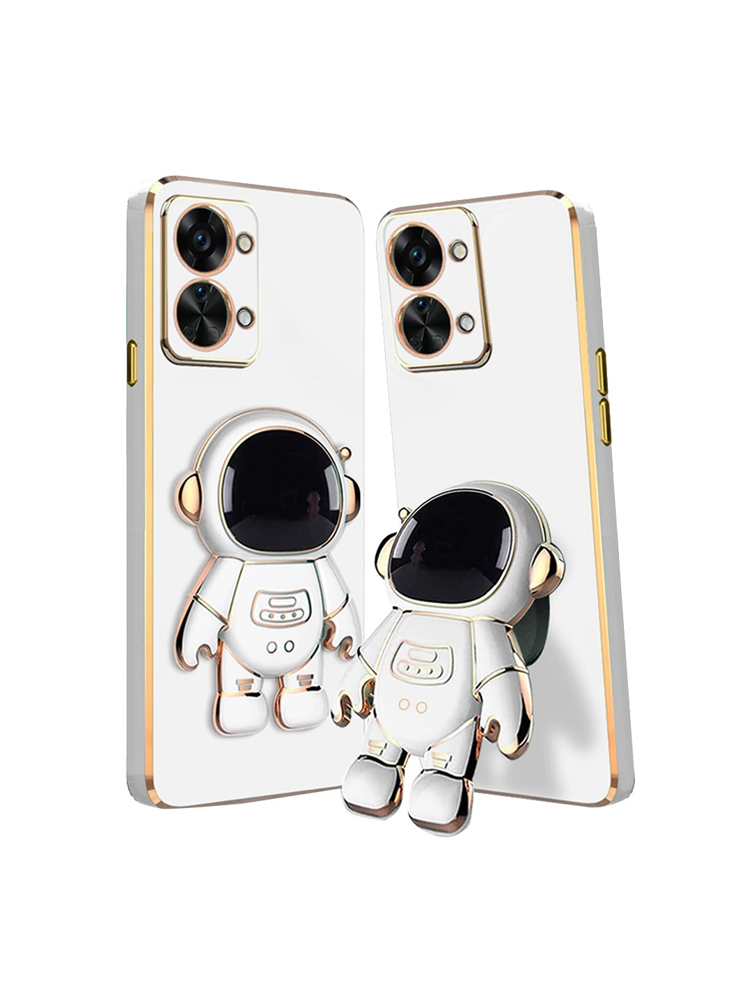 

Karwan OnePlus Nord 2T Mobile Phone Cover With Astronaut Holster Stand, White