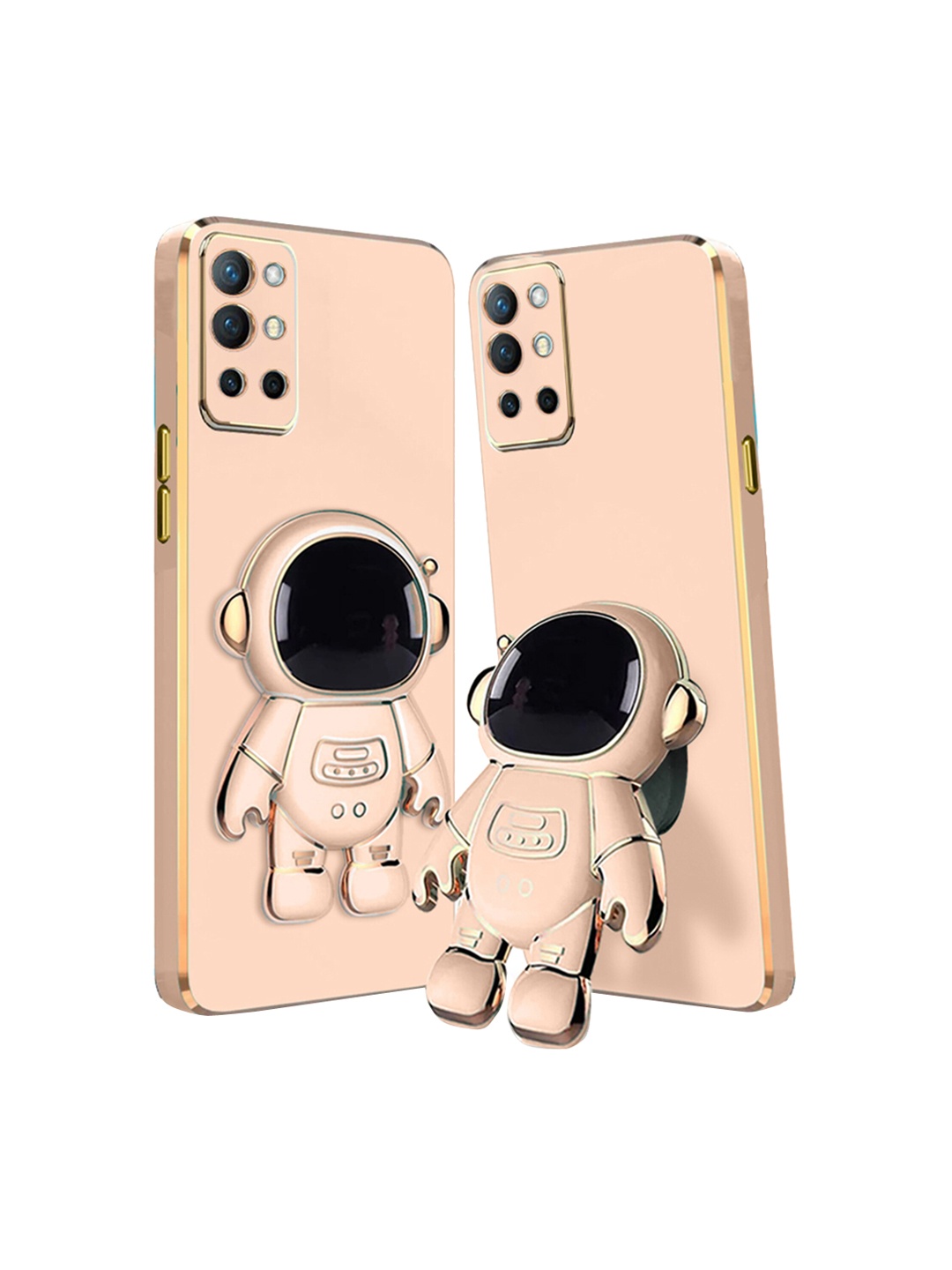 

Karwan OnePlus 8T Back Cover With Astronaut Holster Stand, Pink