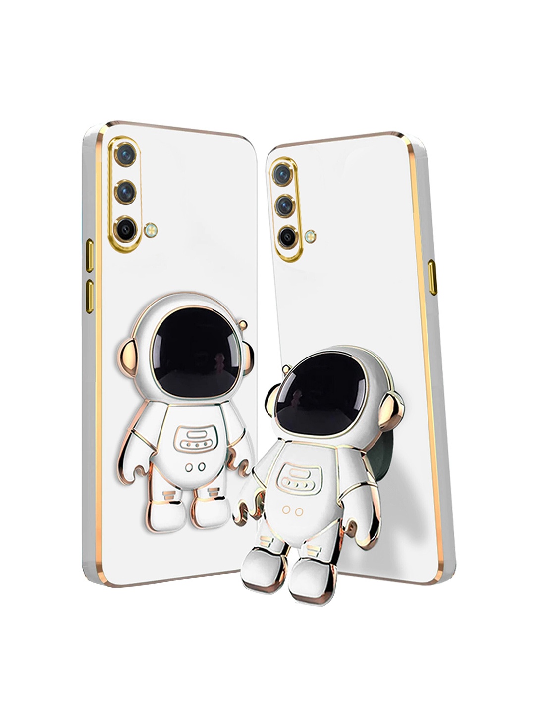 

Karwan OnePlus Nord CE Back Cover With Astronaut Holster Stand, White