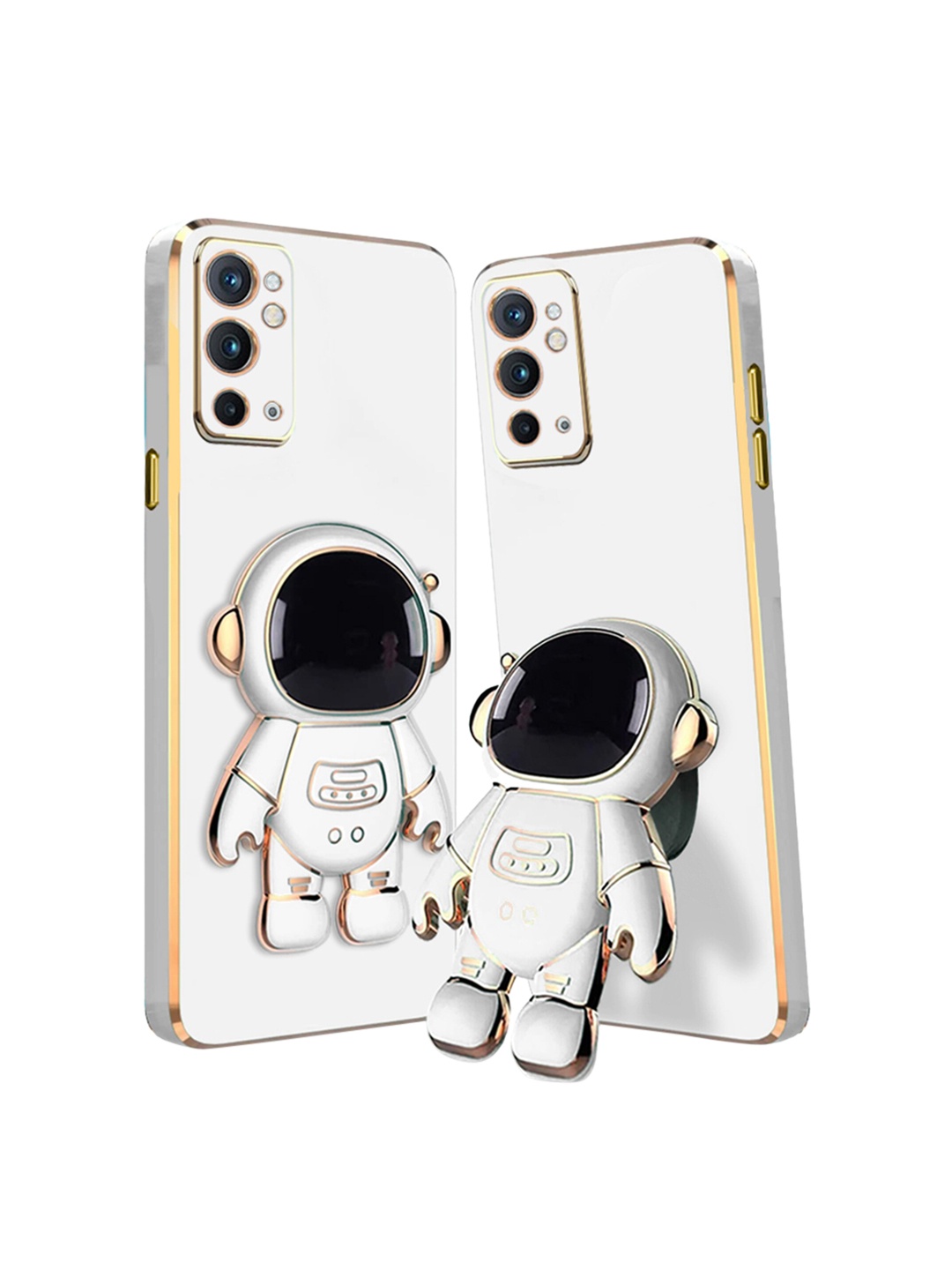 

Karwan OnePlus 9RT Back Cover With Astronaut Holster Stand, White
