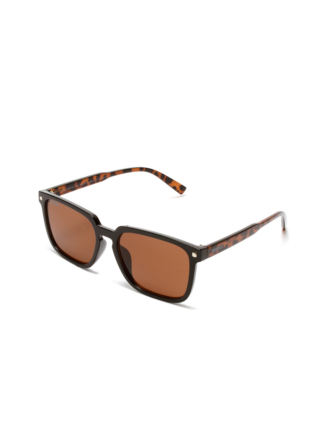 

Roadies Full Rim Square Sunglasses with UV Protected Lens, Brown