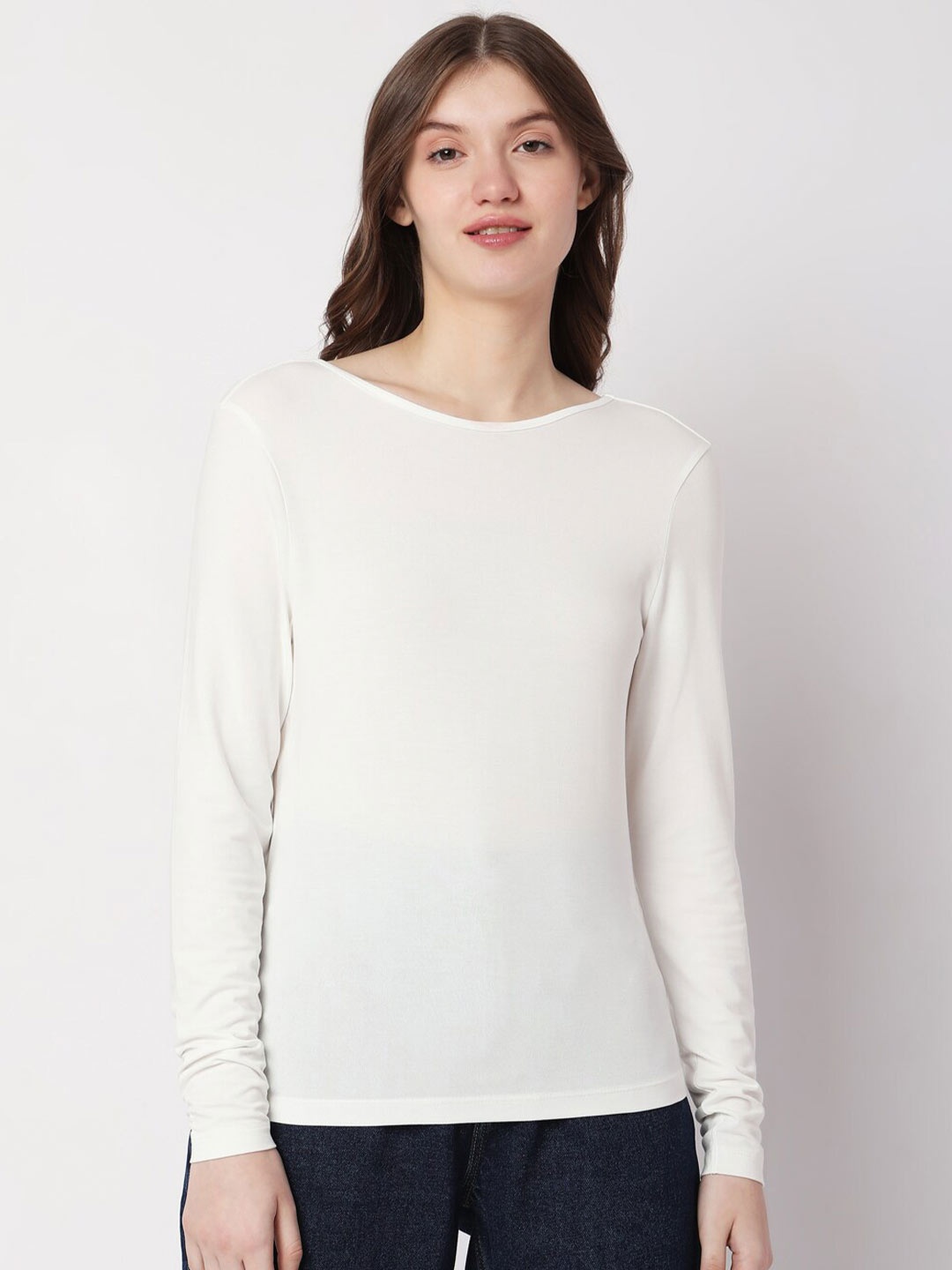 

Vero Moda Round Neck Long Sleeves T-shirt, White