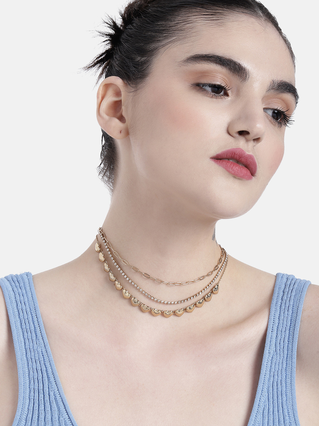 

DressBerry Women Layered Necklace, Gold