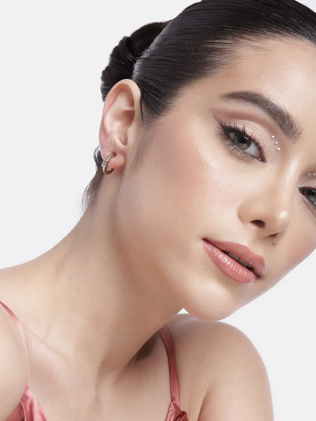 

DressBerry Set of 3 Semi Circular Shaped Half Hoop Earrings, Gold