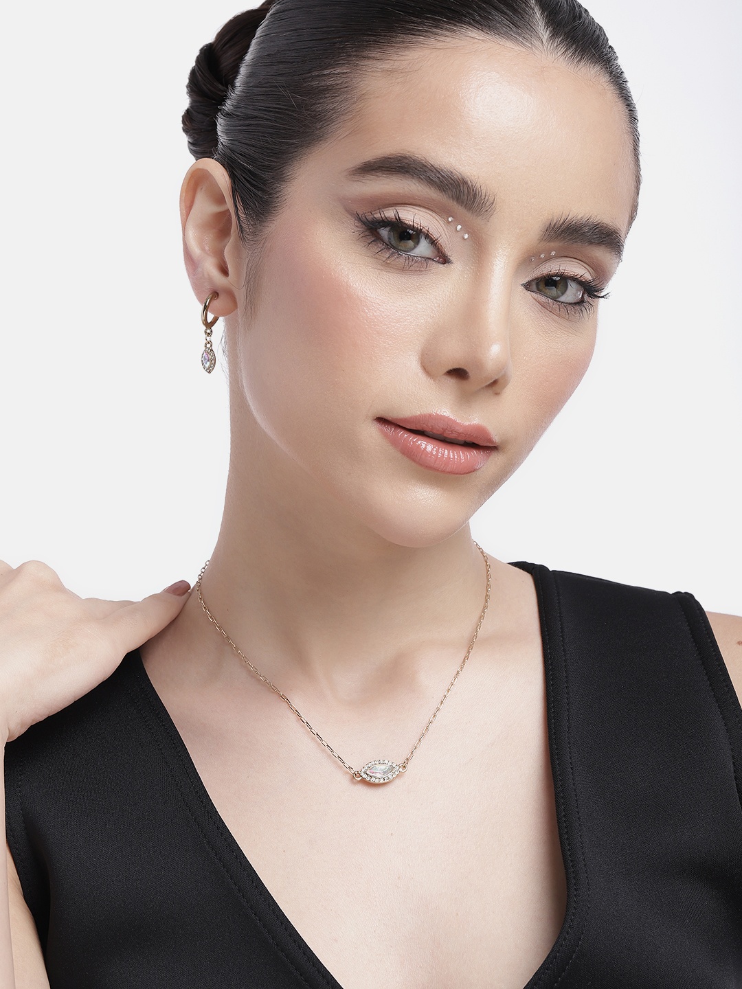 

DressBerry Marquise Stone Studded Jewellery Set, Gold