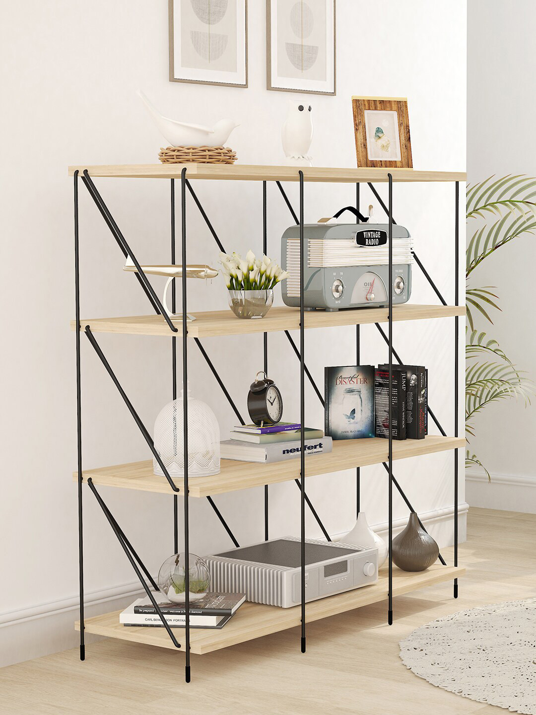

Story@home Camel Brown Wooden Ezbo Cube Rack